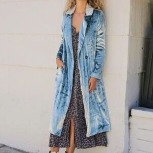 Rare! ~ Free People ~ Sienna Velvet Duster Jacket Coat Medium NWT!
